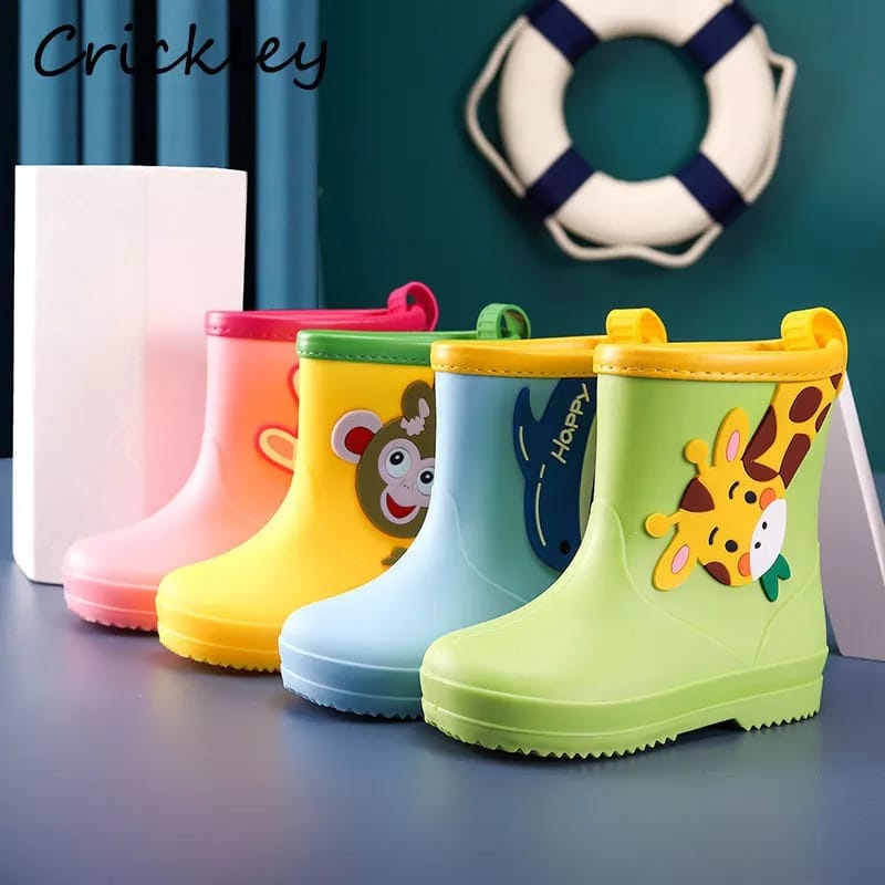 Sepatu Boot Anak Waterproof Jerapah Bunny Dolpin Boots