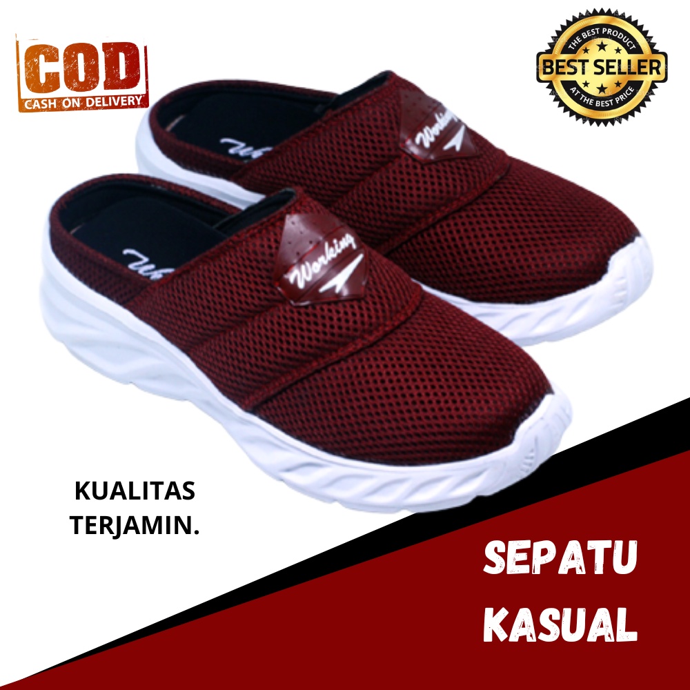 Sepatu Selop slipon Pria wanita Santai Model Distro Original Sneakers slop simple casual kasual cowo