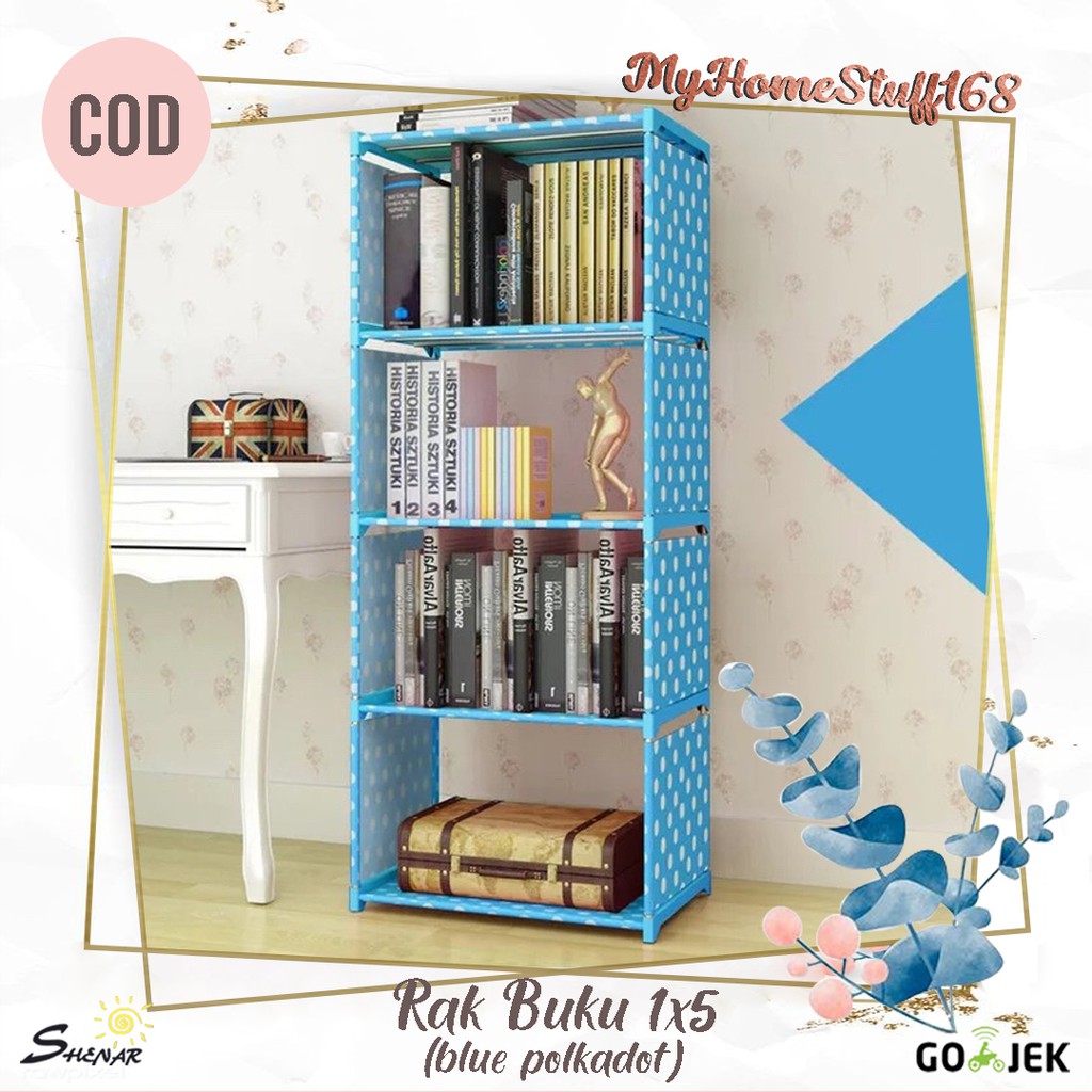 RAK BUKU/RAK TAS/RAK PORTABLE/RAK SERBAGUNA/RAK BONEKA 5 SUSUN RB 1x5, SHENAR