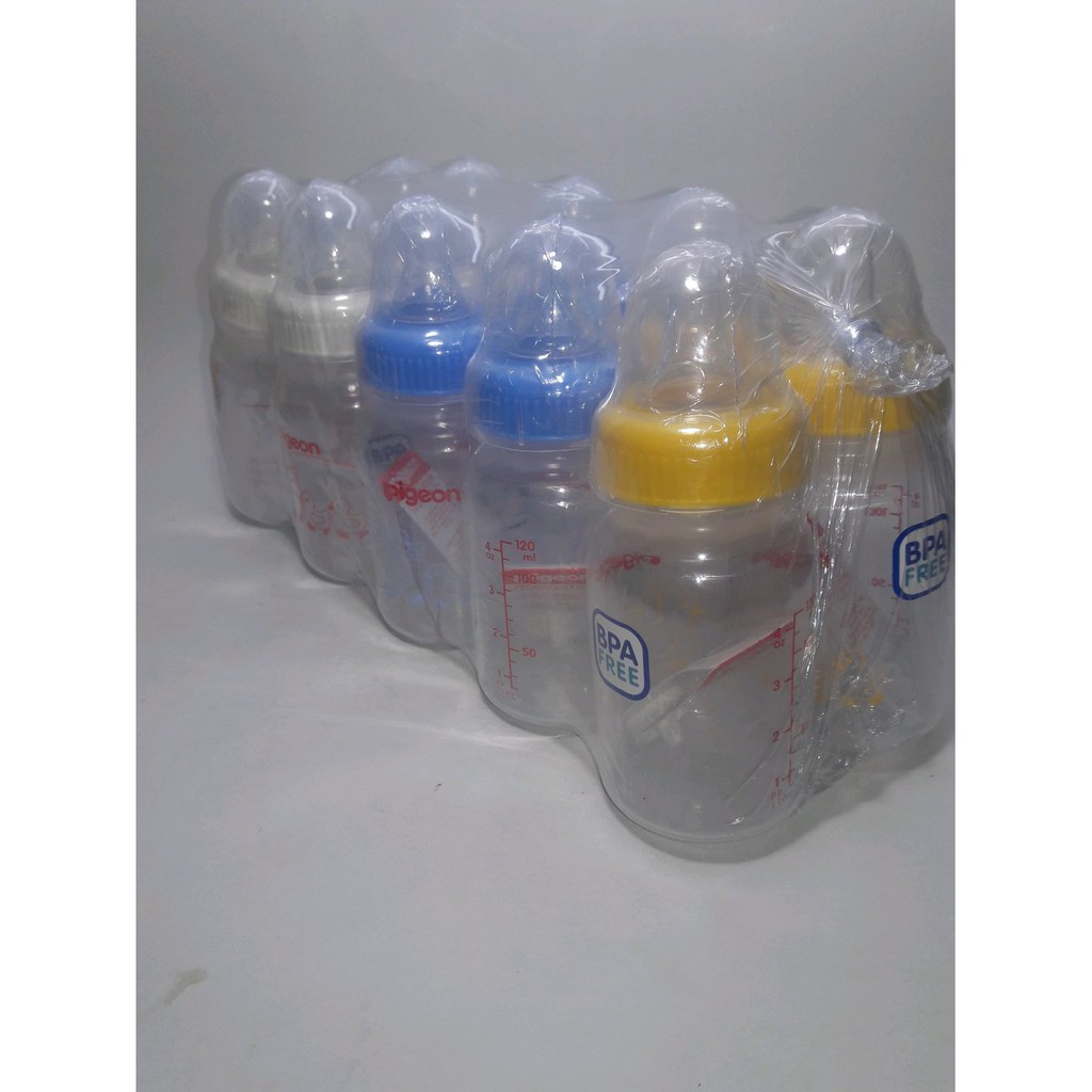 Botol Susu Bayi Pigeon 120 Ml BPA Free 1 Paket Isi 10 Botol