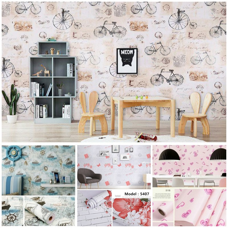 Wallsticker (Wallpaper Sticker) Motif Aesthetic/Estetik KCT _murah