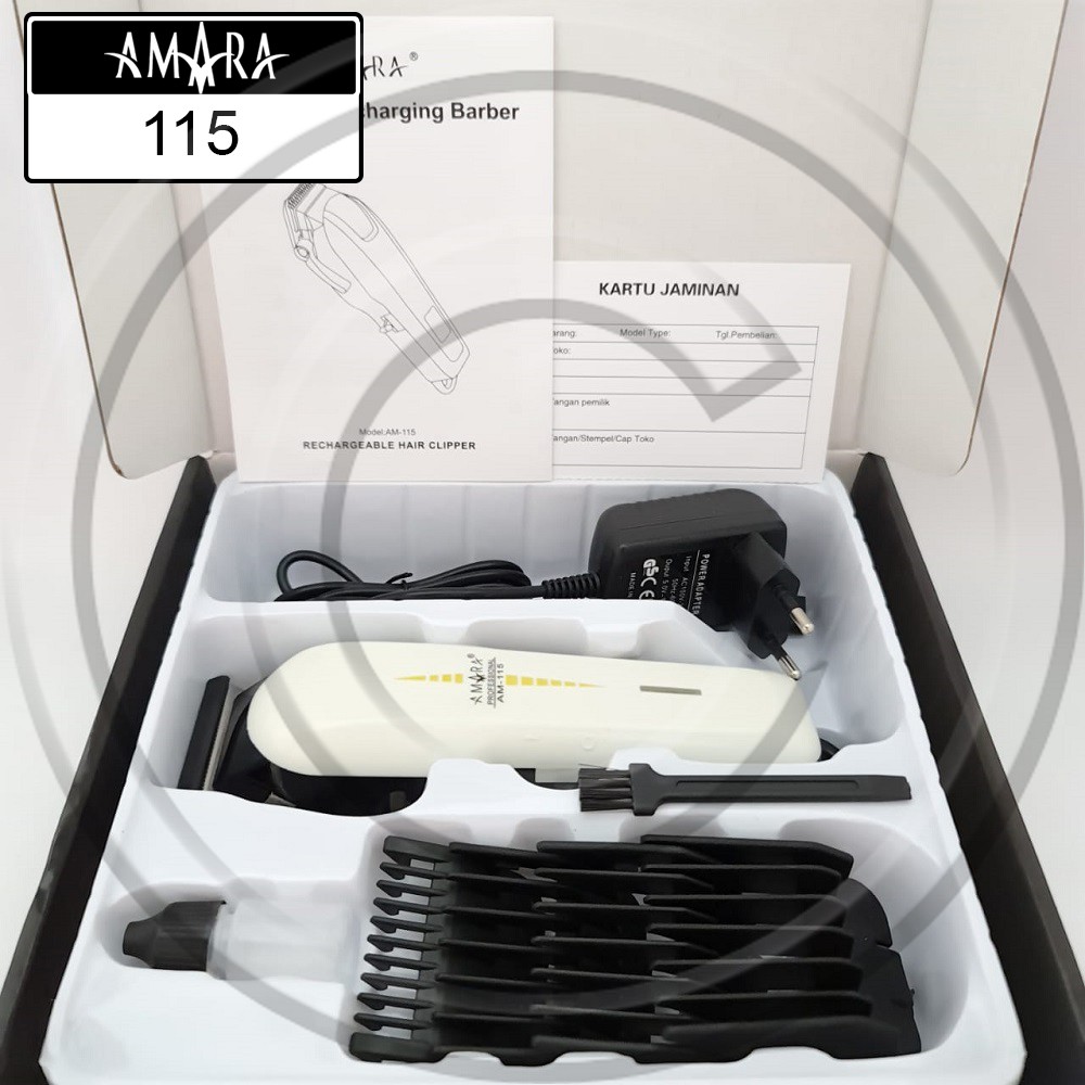 AMARA / CLIPPER AM-115 / Hair Clipper Rechargeable (Shaving) (Alat Cukur Pria)