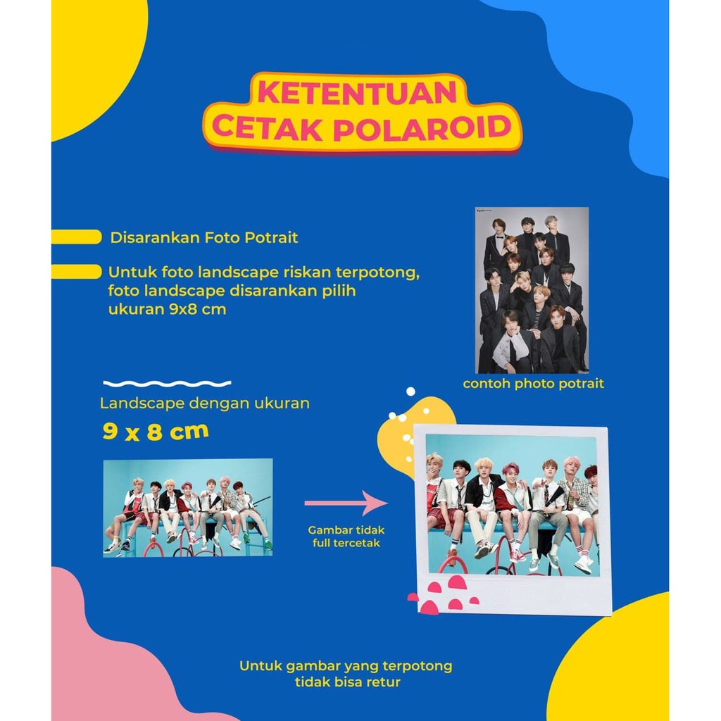 

PAKET MURAH! TERBESTSELLER!! CETAK POLAROID ukuran 9 x 8 Cm isi 20,40 & 60 Lembar Foto