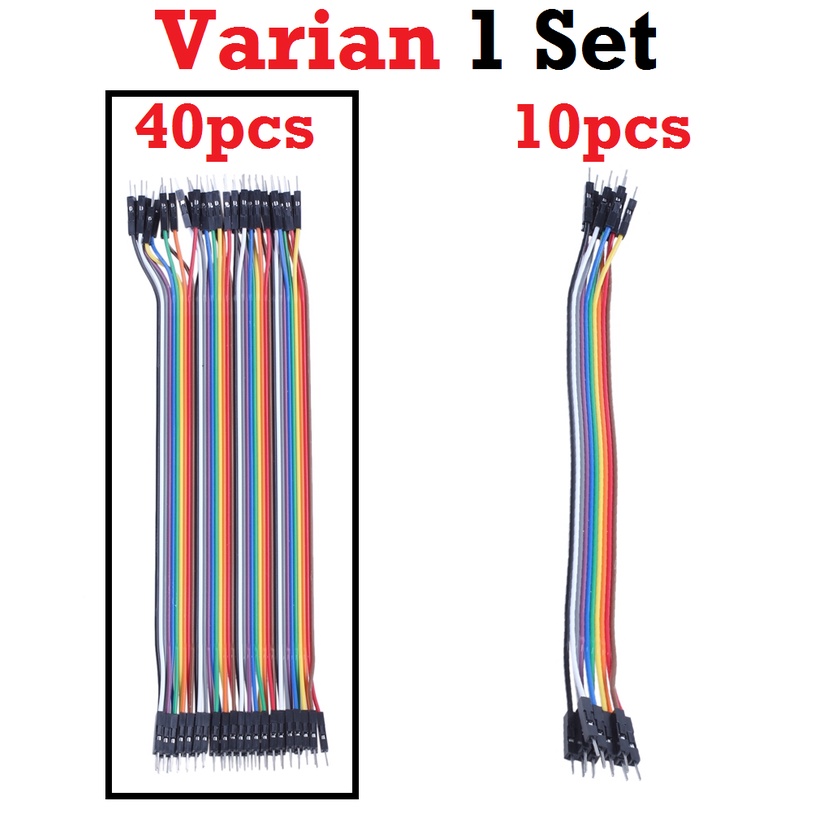 [HAEBOT] Jumper Kabel Arduinoo 30cm Male Female 40pcs buah Board Konektor Pelangi Rainbow Wire Solderless