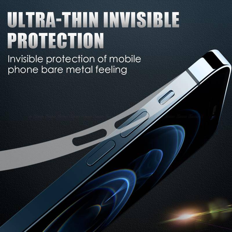 2PCS For iPhone 13 Pro Max Side Film Hydrogel Protective Frame Film For iPhone 13 mini Matte Clear Anti-Scratch Phone Border Sticker