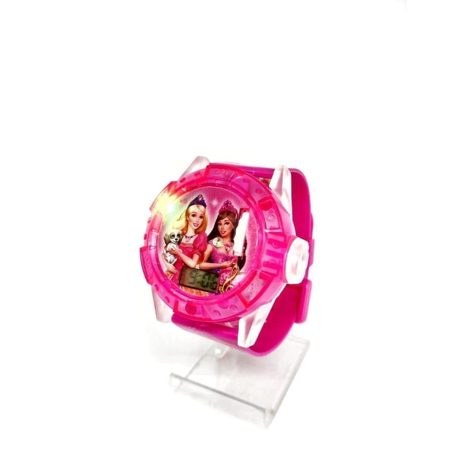 Jual JAM TANGAN ANAK PEREMPUAN MUSIK LASER PROYEKTOR BARBIE BERBIE MURAH Low Price