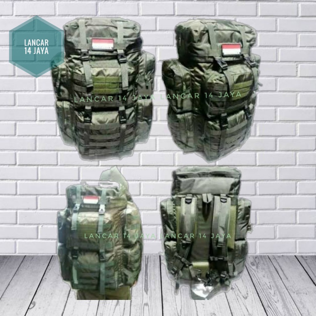 Tas Punggung / Ransel Impor Raider Kopasus / Outdoor Army Hitam dan Hijau Ransel jumbo