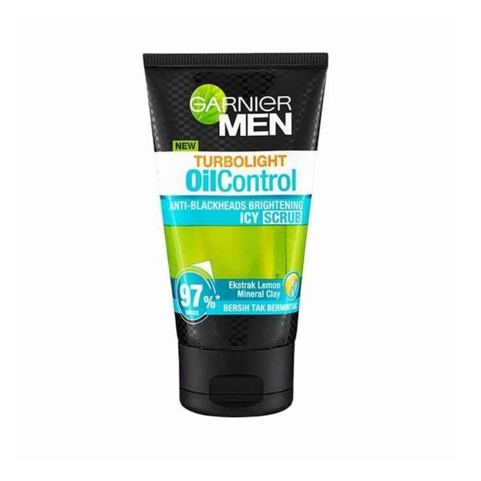 GARNIER MEN TURBOLIGHT OIL CONTROL ICY SCRUB SABUN WAJAH PRIA ANTI MINYAK