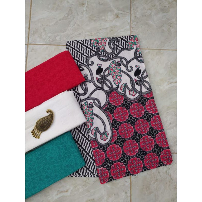 Kain Batik Set Jarik Kebaya Brokat dan Kain Embos //batikpekalongan