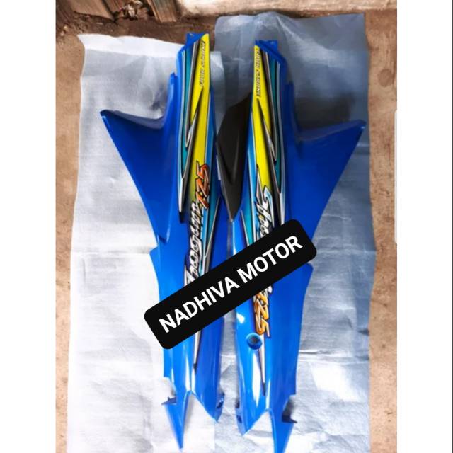 Cover body belakang suzuki shogun 125 biru