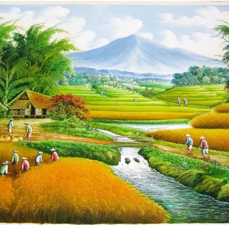  Pemandangan  Sawah  Yang Indah