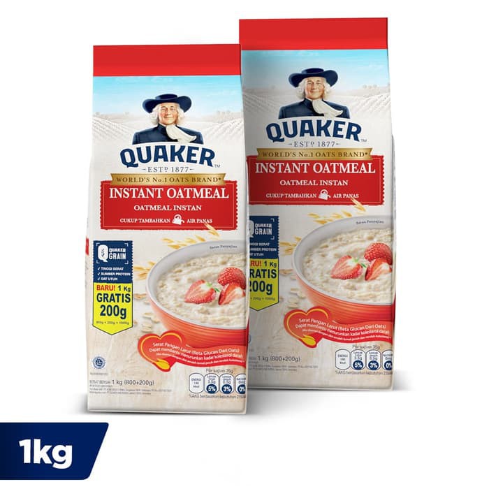 

Quaker Instant Oatmeal 800 200 Gr - Twin Pack