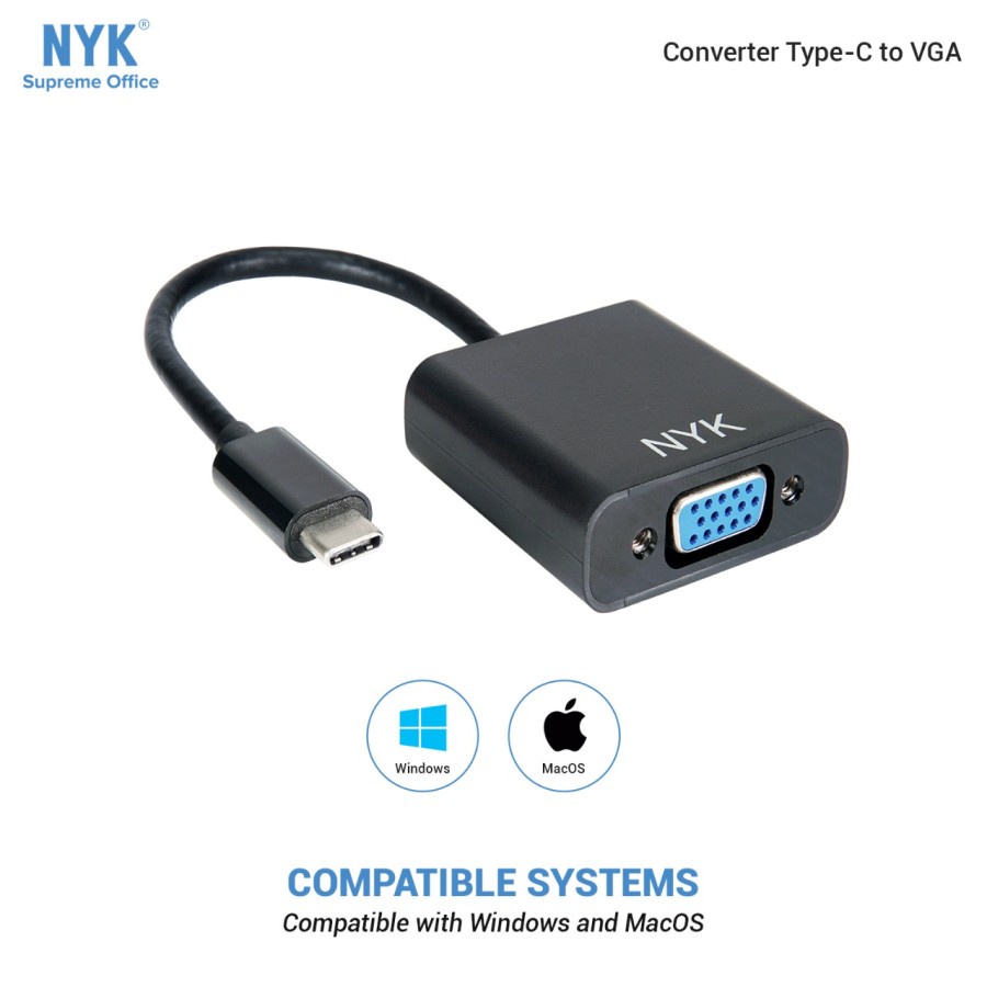 NYK USB Type C To VGA Adapter