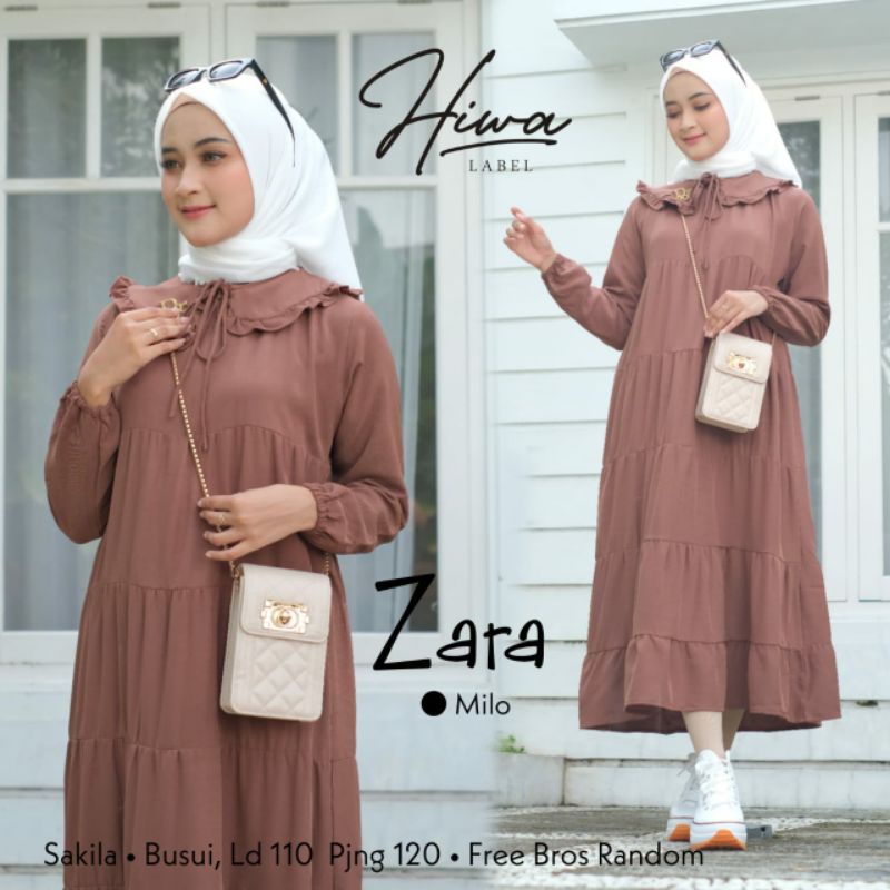 Gamis Midi Polos Zara Dres Ori Hiwa