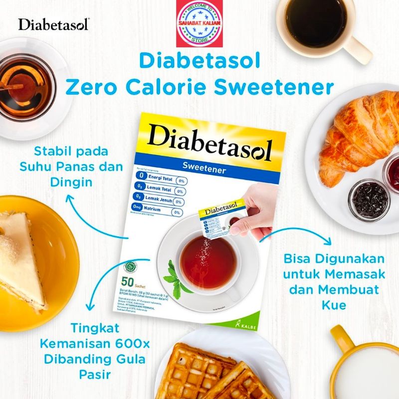 Diabetasol Sweetener  50 Sachet dan100 Sachet