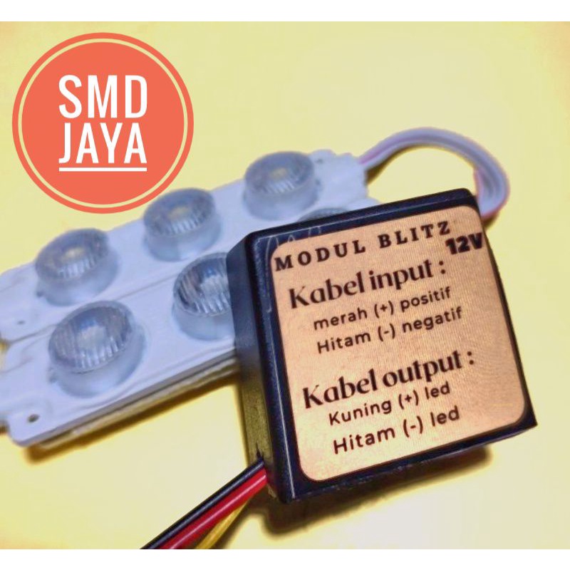 MODUL LAMPU LED KILAT /BLITZ PESAWAT +2LED 3 MATA 12/24VOLT