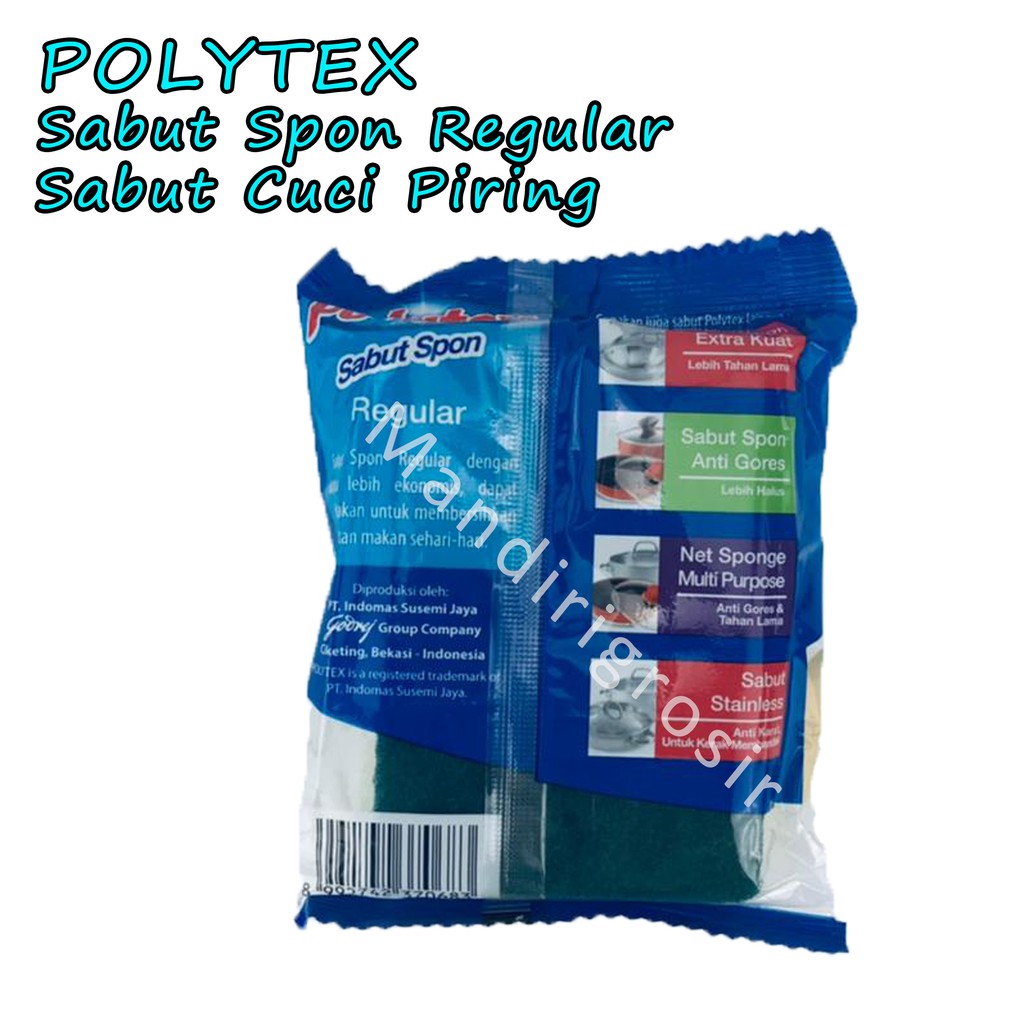 Sabut Spon *Polytex * Regular * spons cuci piring