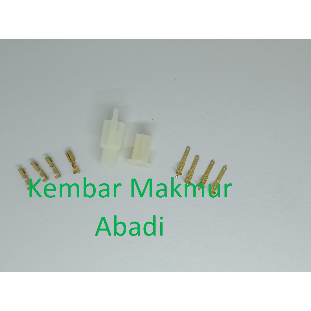 Socket 4 Pin Kecil+Skun / Soket Motor / Konektor Motor/ Connector Kabel / Socket Kabel Motor 4 Pin