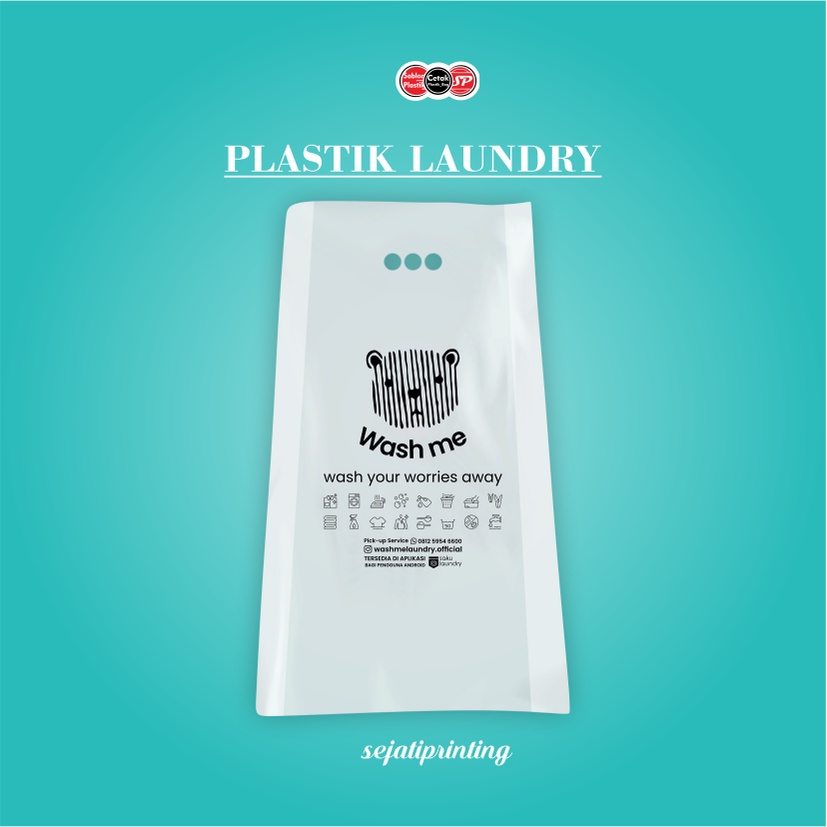 

Sablon Plastik Murah Plastik Laundry 50, 60 , FREE DESAIN - SEJATIPRINTING