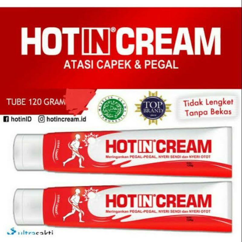 Hot In Cream Kemasan Tube All Varian ( 120 gr / 60 gr ) / HOTIN DCL Krim Pegal Linu,Nyeri Otot Murah