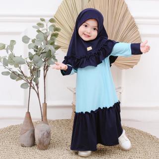 Gamis anak model AZAHRA / gamis anak Perempuan 1-8 thn / gamis anak jersey