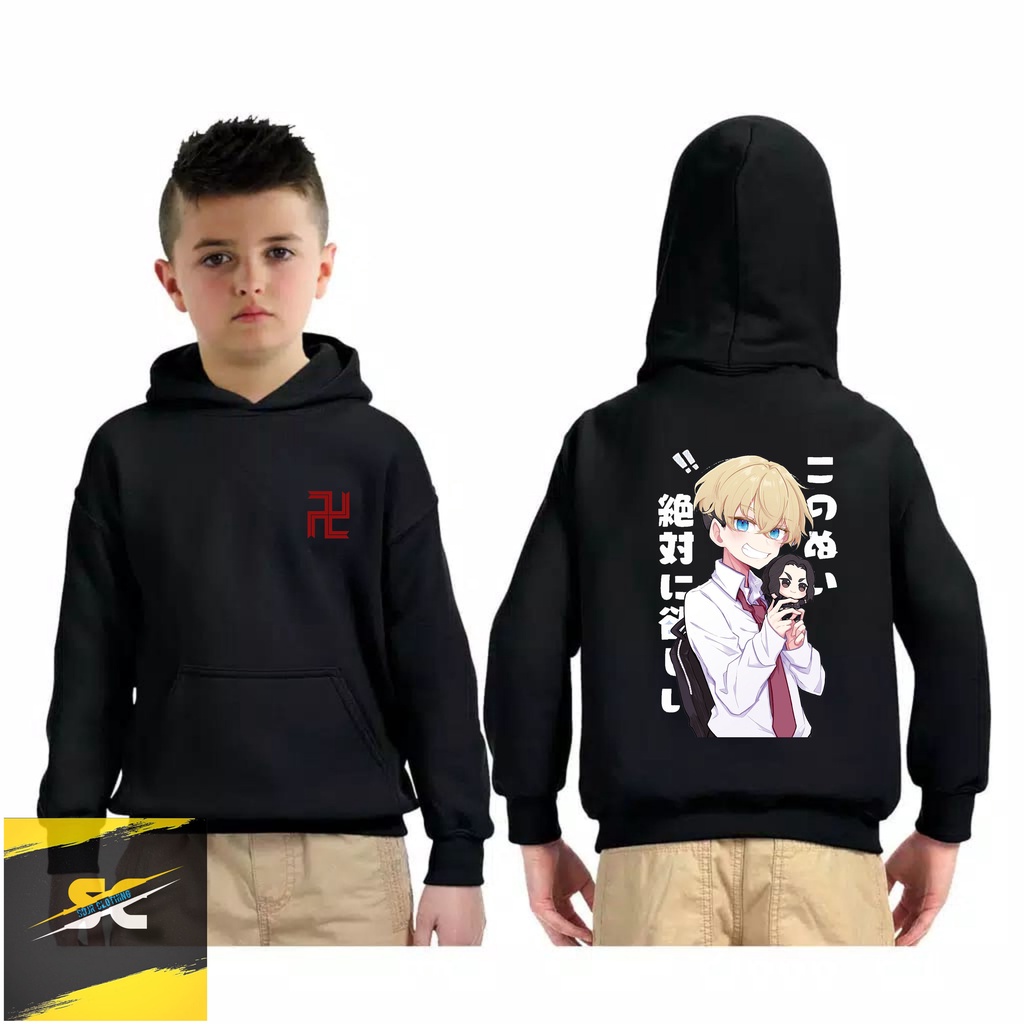 JAKET HOODIE ANAK BAJIFUYU ANIME KAWAII NEKO FLEECE COTTON PREMIUM TEBAL - HAYU KIDS