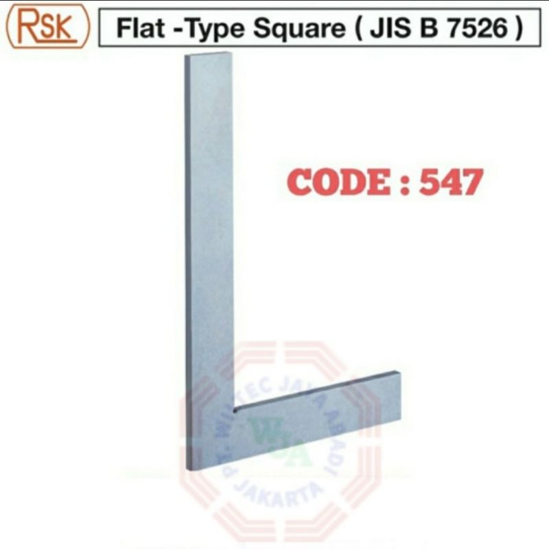 Flat Type Square 300mm code 547-03002 Merek RSK (Japan)