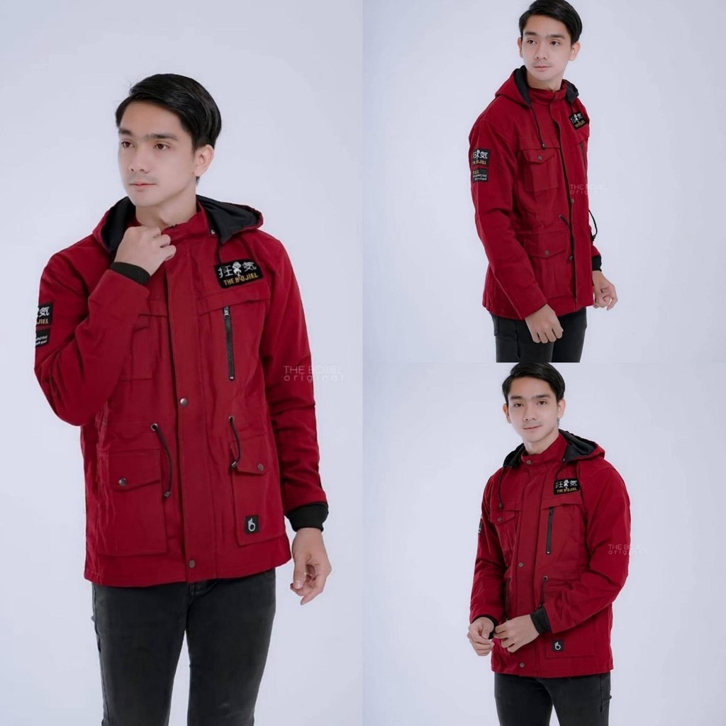 THE BOJIEL TERLARIS Jaket Parka Kanvas Premium - Jaket Pria Parka Hoodie