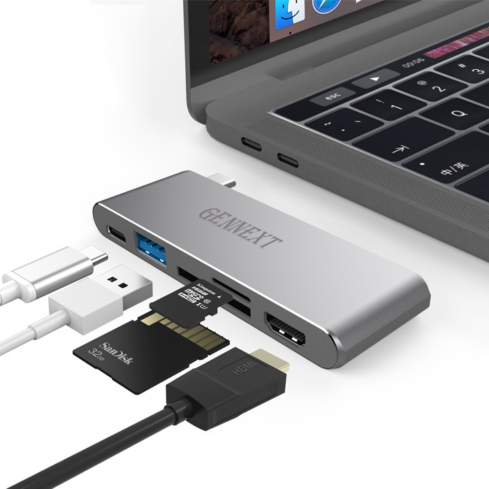 FA GENNEXT HUB 6in1 Adapter Type C USB Macbook Multi Laptop ipad pro