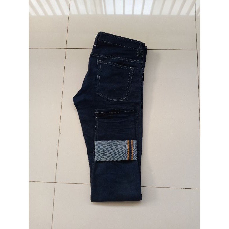 black denim full selvedge shell stitch orengeman 14 oz