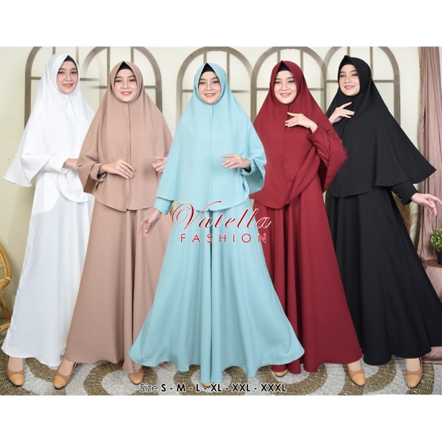 SETELAN GAMIS SYARI CANTIK by Vatella || DRESS MUSLIM POLOS