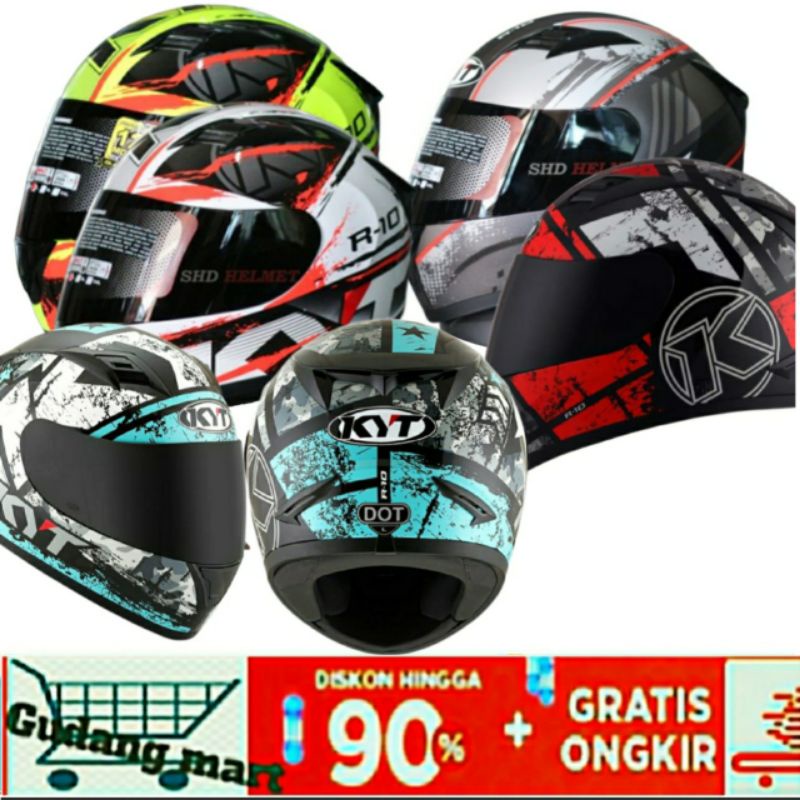 Helm KYT R10 Seri #3 -KYT R10 Seri 2 R10 Aquamarine Original Helm Balap KYT Technical Internasional 