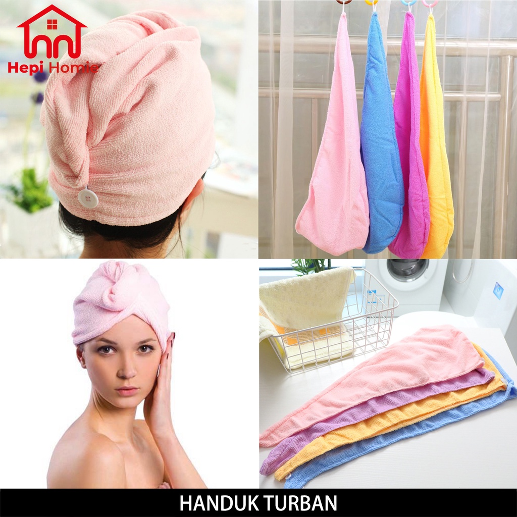 [HH] HANDUK TURBAN / HANDUK KEPALA KERAMAS RAMBUT CEPAT KERING / DRY HAIR HEAD TOWEL