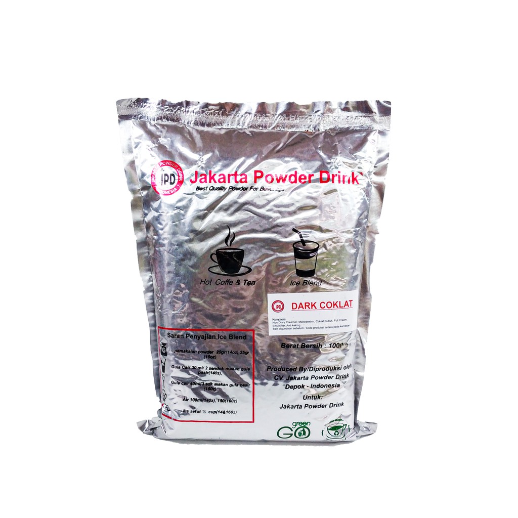 

Jakarta Powder Drink Dark Coklat 1 Kg- Minuman Kekinian- Ice Blend
