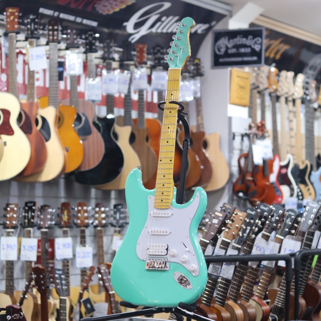 Scorpion DS120 Stratocaster HSS Seafoam Green Maple - Gitar Strato DS-120 / DS 120