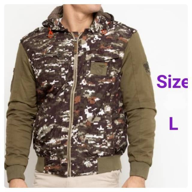 Jaket Army Topi Hoodie Pria CARDINAL