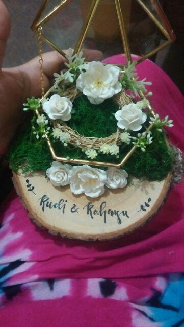 Ring Box / Ring Bearere Terrarium Gold