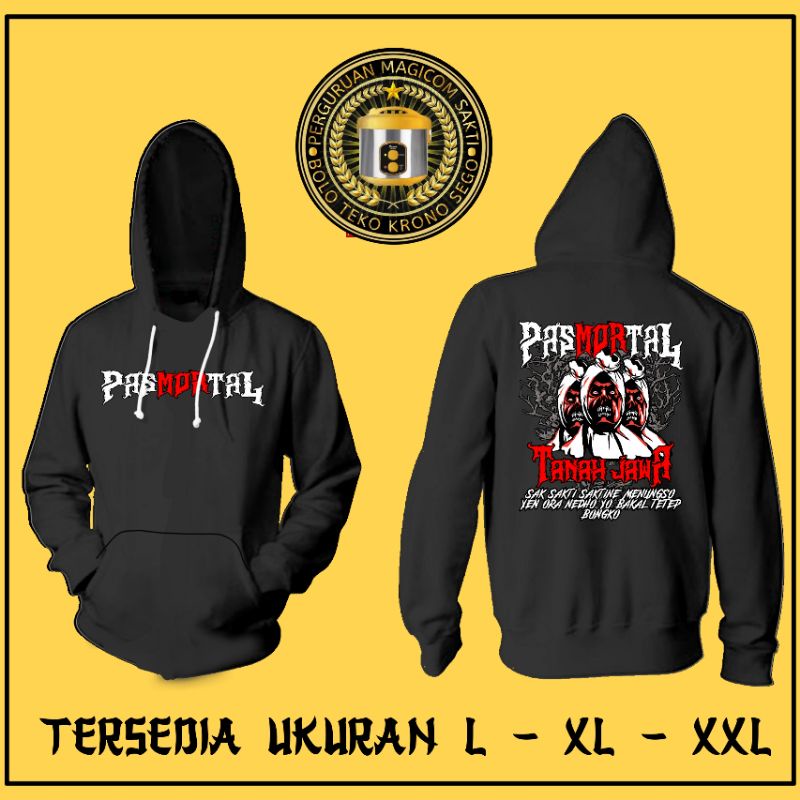 Jaket Hoodie Pasmortal Tanah Jawa Motif Pocong | Hoodie Pasmortal Magicom Sakti | Hoodie PMS | Pasmo