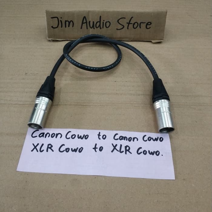 Kabel Mic canare 50 cm XLR cowo to XLR cowo / Canon cowo to Canon cowo