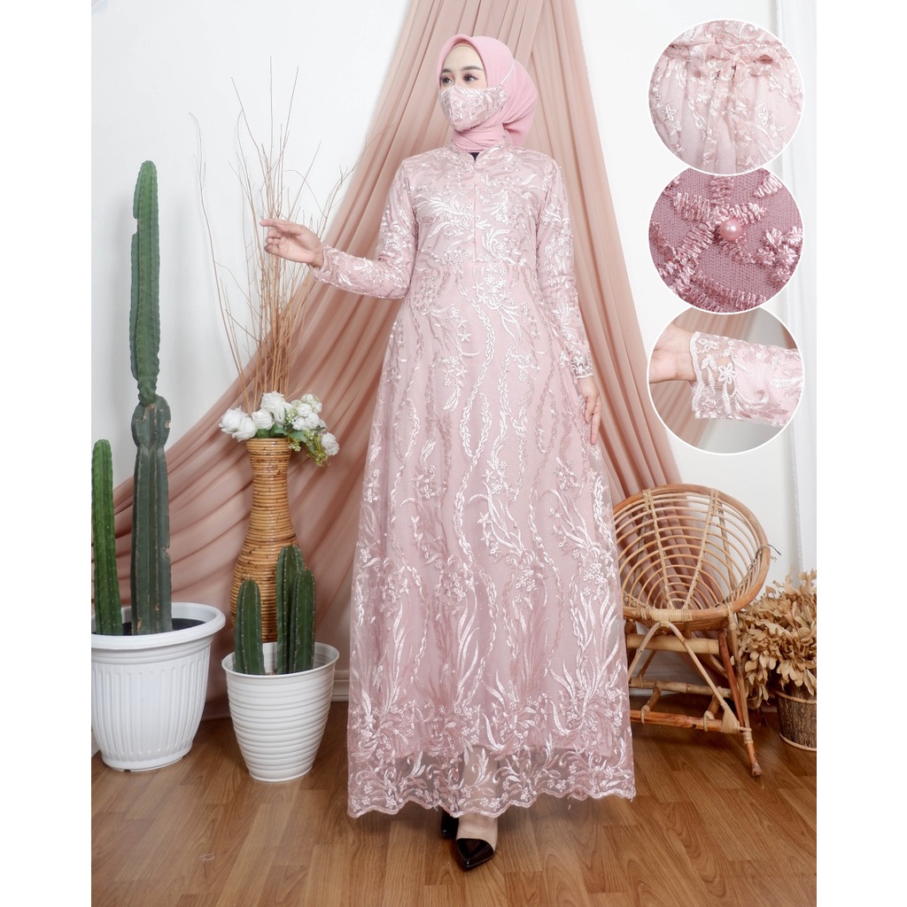 GAMIS MEDINA BUSUI / GAMIS PESTA / GAMIS BRUKAT / KEBAYA MODERN / KEBAYA PESTA / OUTFIT BAJU PESTA / JN