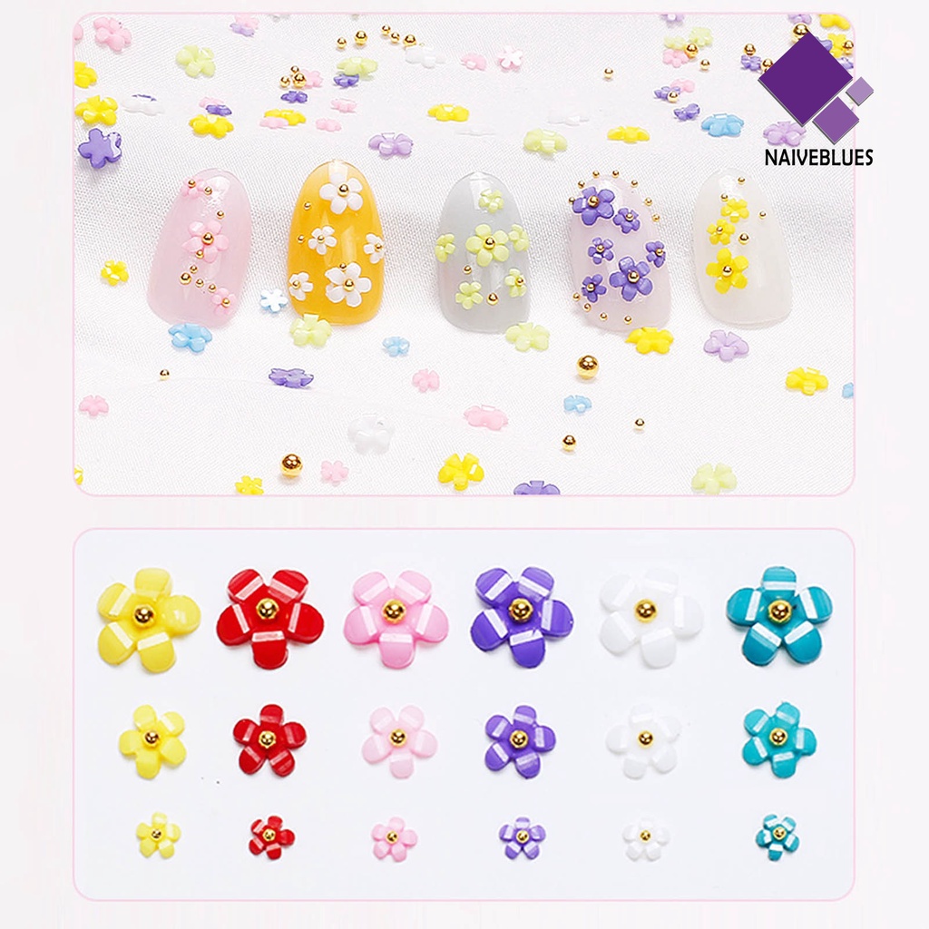 Ornamen Bunga 3D Bahan Resin Untuk Dekorasi Nail Art