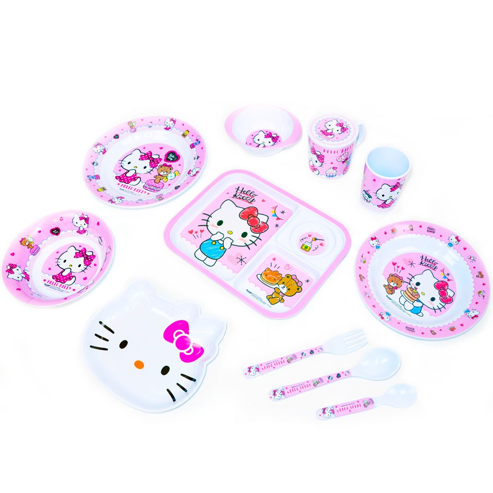 Dapurdia Tableware Children Gift Set 12 pcs Motif Hello Kitty