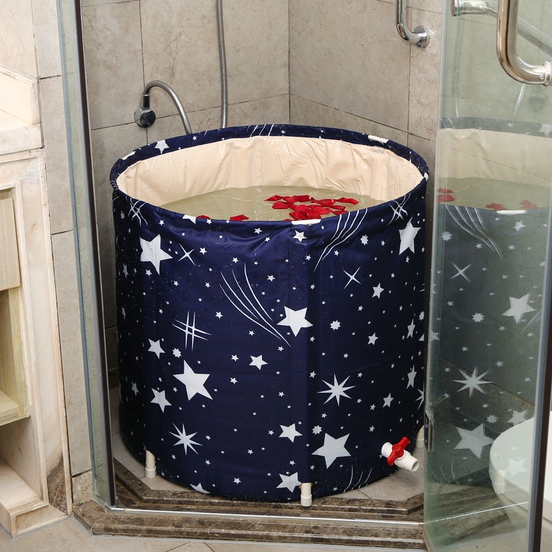 Bak Spa Dewasa Plus Bak Mandi Anak SPA Bathtub Lipat Portable Adult Folding Bath 65x70 cm Bisa dilipat kecil Portable Bathtub Folding Bath Bucket Foldable Large Adult Tub Baby Swimming Pool Insulation Separate Family Bathroom SPA Tub