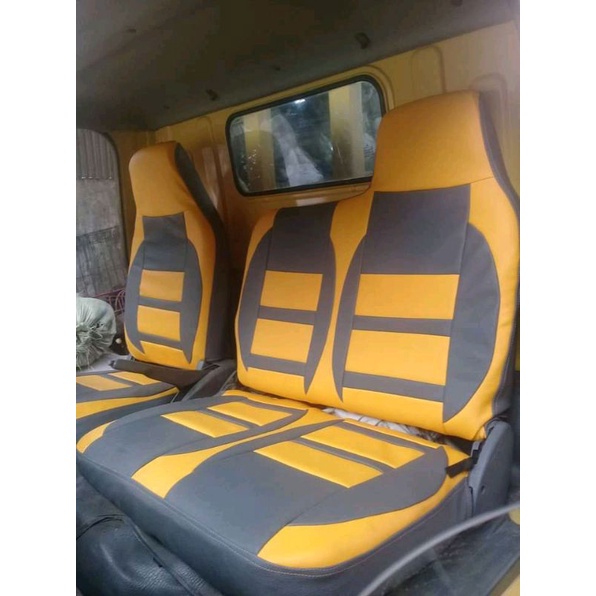 sarung jok canter new model. kuning hitam