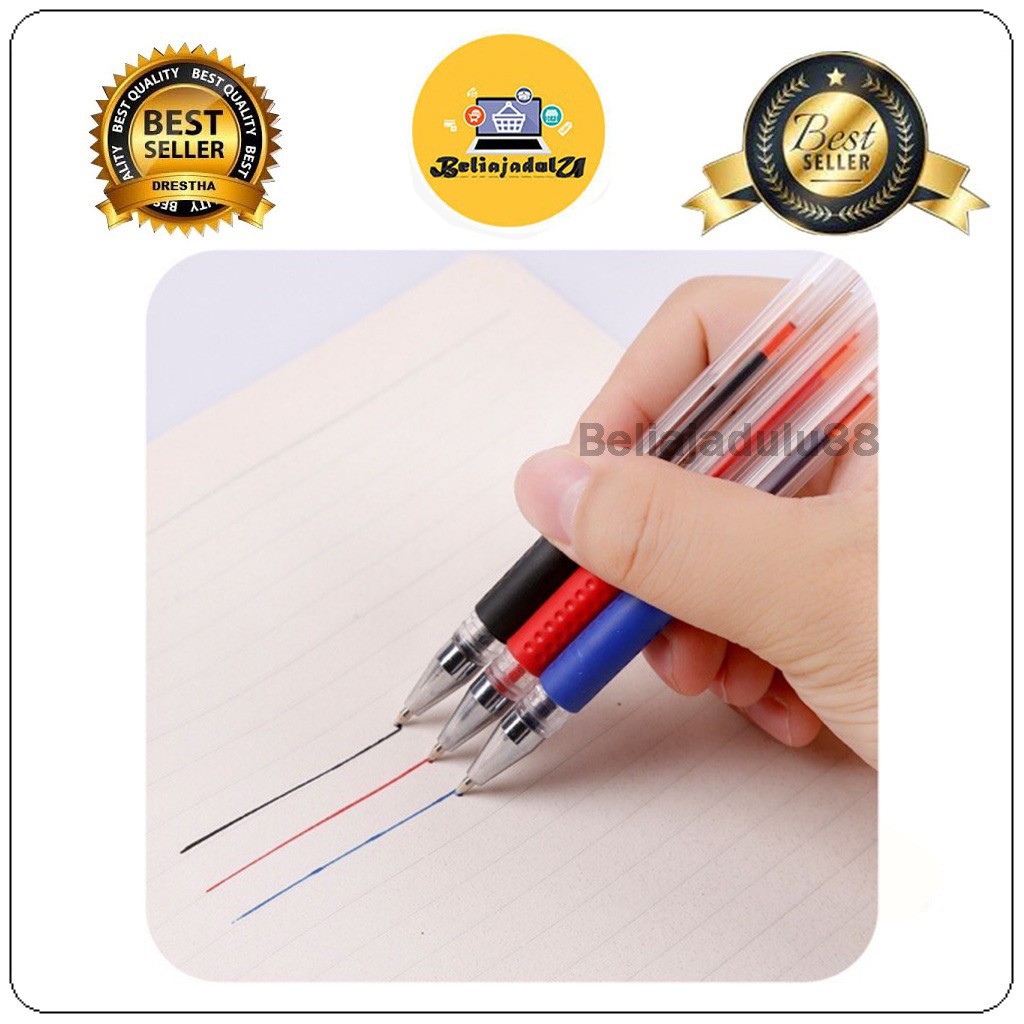 Beliajadulu88 Pulpen Gel / Bolpen Pena Pen Alat Tulis Gel Tebal 0.5 MM Perlengkapan Sekolah