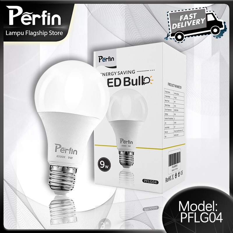 Perfin PFLG04  Lampu Bohlam LED 9Watt bohlam led 6500K