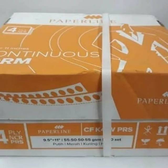 Continuous Form Merk Paperline 4 Ply Hvs Ukuran A4 Bagi 2 Full Set Shopee Indonesia