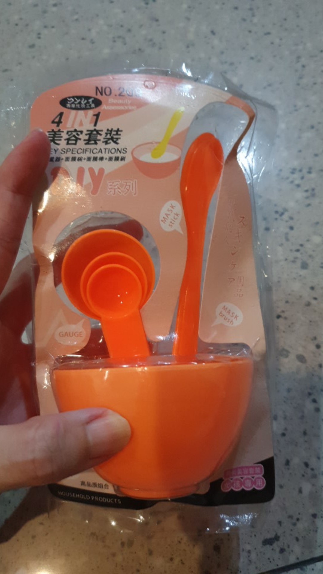 Mangkok Masker Set 4 In 1 / Mangkuk Kuas Pengaduk Sendok Takar