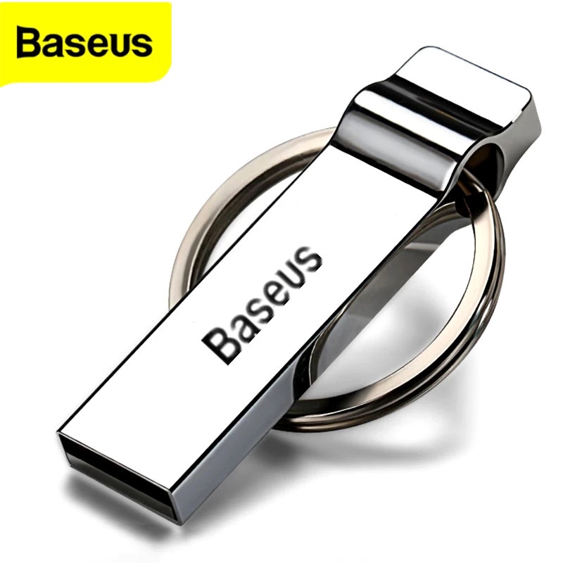 Baseus Flashdisk USB 2TB Bahan Metal Dengan Gantungan Kunci