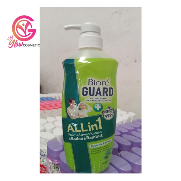 BIORE GUARD ANTIBACTERIAL BODY FOAM &amp; SHAMPOO ALL IN 1 550 ML